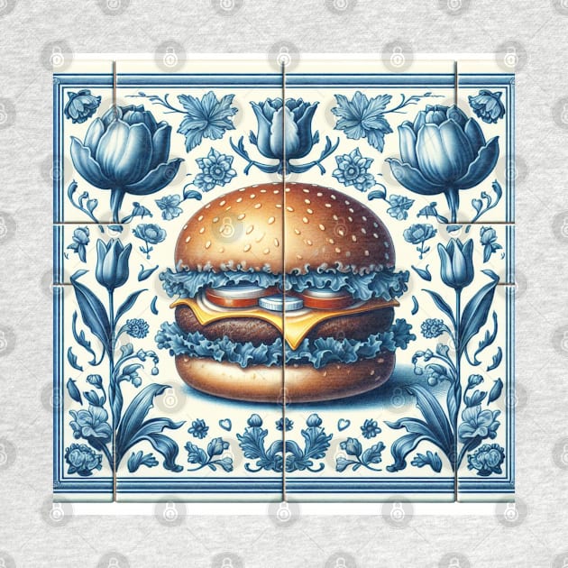 Delft Tile With Fast Food No.3 by artnook